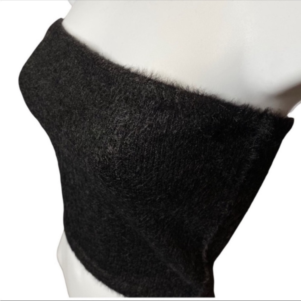 SHE + SKY Fuzzy Knit Sweater Tube Top L - Picture 4 of 8